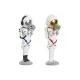 Decorative Figure Home ESPRIT Blue White Red Golden Lady Astronaut 11 x 7 x 25 cm (2 Units)