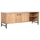 Mueble de TV Home ESPRIT Marrón Negro Metal Acacia 145 x 40 x 52 cm