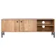 Mueble de TV Home ESPRIT Marrón Negro Metal Acacia 145 x 40 x 52 cm