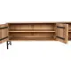 Mueble de TV Home ESPRIT Marrón Negro Metal Acacia 145 x 40 x 52 cm