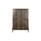 Armario Home ESPRIT Negro Dorado Natural Madera 85 x 38 x 134 cm