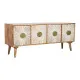 Mueble de TV Home ESPRIT Dorado Natural Madera 145 x 40 x 60 cm