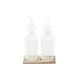 Oil and Vinegar Set DKD Home Decor 250 ml 14 x 7,5 x 21 cm Natural Transparent Acacia Borosilicate Glass