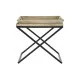 Side table DKD Home Decor Black Natural Metal Mango wood 55 x 45 x 53 cm