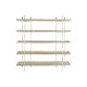 Shelves DKD Home Decor White Natural Metal Fir Fir wood 40 % Metal 190 x 40 x 200 cm