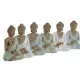 Decorative Figure Home ESPRIT White Green Turquoise Buddha Oriental 6 x 4 x 8,5 cm (6 Units)