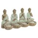 Decorative Figure Home ESPRIT White Green Buddha Oriental 24 x 9 x 11 cm (2 Units)