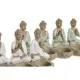 Decorative Figure Home ESPRIT White Green Buddha Oriental 24 x 9 x 11 cm (2 Units)