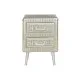 Mesita de Noche Home ESPRIT Plateado Metal Madera MDF 46 x 39 x 63 cm