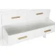 Cómoda DKD Home Decor Blanco Marrón Acacia Madera de mango Urbano 110 x 45 x 100 cm