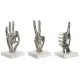 Figura Decorativa DKD Home Decor Plateado 10 x 10 x 20 cm (3 Unidades)