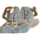 Decorative Figure DKD Home Decor 18,6 x 9,7 x 27 cm Blue Buddha Turquoise Oriental Stripped (2 Units)