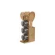 Soporte para Utensilios de Cocina Home ESPRIT Bambú Acero Inoxidable 8 x 13 x 27 cm 6 Piezas