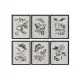 Cuadro DKD Home Decor 50 x 2,5 x 65 cm Flores Moderno (6 Piezas)