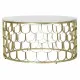 Side table DKD Home Decor 81 x 81 x 42 cm Golden White Plastic Marble Iron