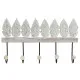 Perchero de Pared Home ESPRIT Blanco Negro Metal Madera de mango Hoja 41 x 6,5 x 16,5 cm