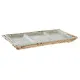 Bandeja de Aperitivos DKD Home Decor Transparente Natural Cristal 42 x 20 x 3,5 cm