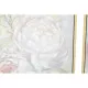 Painting DKD Home Decor 80 x 4 x 80 cm Flowers Shabby Chic (2 Units)