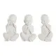 Decorative Figure DKD Home Decor 24 x 22 x 39 cm White Monk Oriental (3 Pieces)