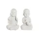 Decorative Figure DKD Home Decor 25,5 x 19 x 39 cm White Monk Oriental (2 Units)