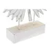 Figura Decorativa DKD Home Decor 36 x 7 x 46 cm Blanco Tropical Hoja de planta