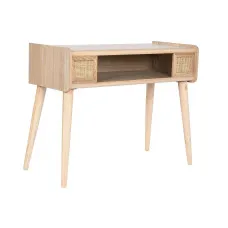 Console Home ESPRIT Rattan Paolownia wood 80 x 35 x 63 cm