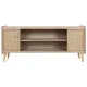 Mueble de TV Home ESPRIT Natural Ratán Madera de Paulonia 120 x 35 x 54 cm