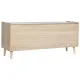 Mueble de TV Home ESPRIT Natural Ratán Madera de Paulonia 120 x 35 x 54 cm