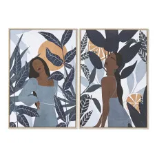 Painting Home ESPRIT Tropical 63 x 4,5 x 93 cm (2 Units)