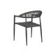 Silla de Jardín Home ESPRIT Negro Gris oscuro Aluminio Ratán 56 x 60 x 78 cm