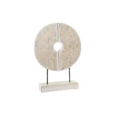 Figura Decorativa DKD Home Decor Blanco Hierro Círculos (41 x 12 x 55 cm)
