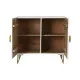 Sideboard DKD Home Decor Metal Mango wood White Black Golden 81 x 45 x 75 cm