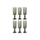 Set de Copas Home ESPRIT Gris Cristal 150 ml (6 Unidades)