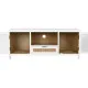 Mueble de TV Home ESPRIT Blanco Cristal Madera de Paulonia 120 x 40 x 50 cm