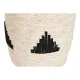 Set of Baskets Home ESPRIT Black Grey Natural Seagrass Boho 33 x 33 x 40 cm (2 Units)