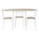 Conjunto de Mesa con 4 Sillas DKD Home Decor Blanco Natural Metal Madera MDF 121 x 55 x 78 cm