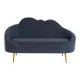 Sofá DKD Home Decor Azul Dorado Metal Nubes Scandi 155 x 75 x 92 cm