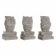 Figura Decorativa DKD Home Decor Blanco Búho Decapé 11 x 11 x 20 cm (3 Unidades)