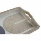 Bandeja DKD Home Decor 40,6 x 30 x 6 cm Beige Azul Madera MDF (2 Unidades)