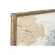 Set of 4 pictures DKD Home Decor World Map Vintage Loft 200 x 3,5 x 120 cm