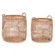 Basket set DKD Home Decor Natural Light brown Tropical 40 x 40 x 47 cm
