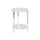 Side table DKD Home Decor White Silver Metal MDF Wood 40 x 40 x 53 cm