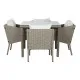 Table set with 4 chairs Home ESPRIT 90 x 90 x 72 cm