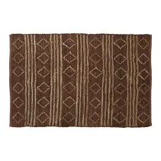 Alfombra Home ESPRIT Marrón Rombos 120 x 180 x 1 cm