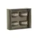 Anillo servilletero DKD Home Decor Natural Yute Resina Aluminio 6 x 3 x 6 cm 4 Piezas