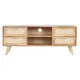 Mueble de TV Home ESPRIT Natural Metal Madera de caucho 120 x 30 x 48 cm