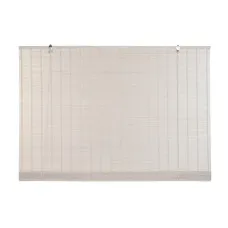 Roller blinds DKD Home Decor Varnished White Bamboo 120 x 2 x 230 cm