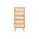 Cajonera Home ESPRIT Natural Metal Madera de caucho 40 x 30 x 78 cm