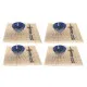 Set de Sushi DKD Home Decor 14,5 x 14,5 x 31 cm Negro Azul Gres Oriental (16 Piezas)