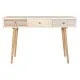 Consola DKD Home Decor Abeto Natural Blanco 120 x 35 x 80 cm